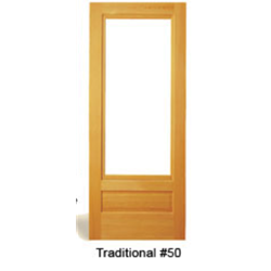 Traditional #50 One Lite Storm Door with Sash and Screen