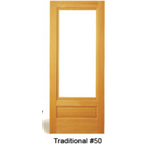 Traditional #50 One Lite Storm Door with Sash and Screen